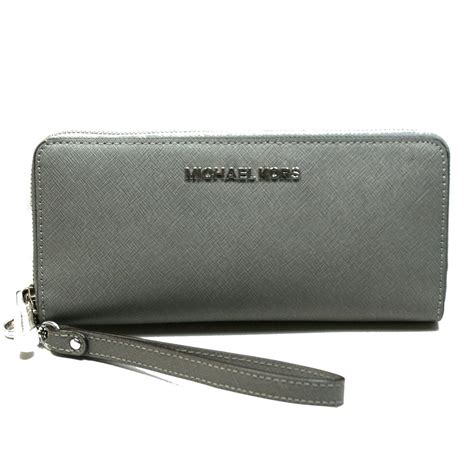 michael kors jet set continental wallet grey|continental wristlet.